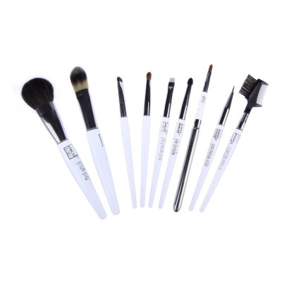 9 pcs customized natural hair acrylic makeup brush set