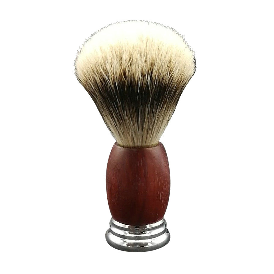 your own brand professional barber badger shaving brush with chrome plated base