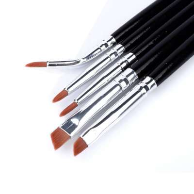 custom synthetic nylon hair flat angled liner brush